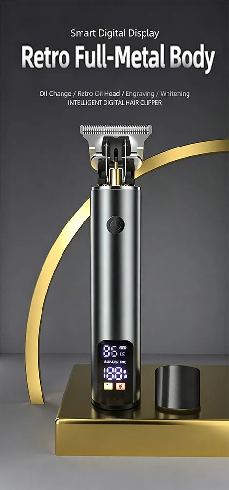 Electric Hair Clipper for Home Use, Hair Salon Specific Oil Head Carving Hair Clipper, Shaving Head Divine Tool
