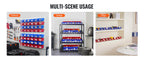 SucceBuy Storage Bin 24pcs Stackable Organizer Bin 5x4*3inch Freestanding Tiered Shelf for Garage Hanging Stacking Container