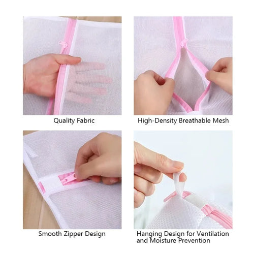 1/3Pcs/Set Zippered Mesh Laundry Bags for Bra Underwear Household Cleaning Tools Bra Care Underwear Cleaning Accessories
