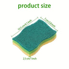 10-Pack Multi-Layer Kitchen Sponge Scrub: Oil-Stain Removal Tool for Pans & Tableware Cleaning