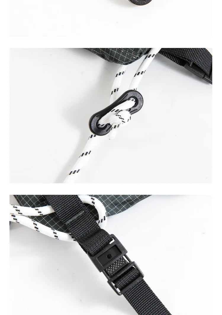 Outdoor Sports Crossbody Sling Bag Nylon Retro Waterproof Tear-Resistant for Cycling Running Hiking Outdoor Essentials