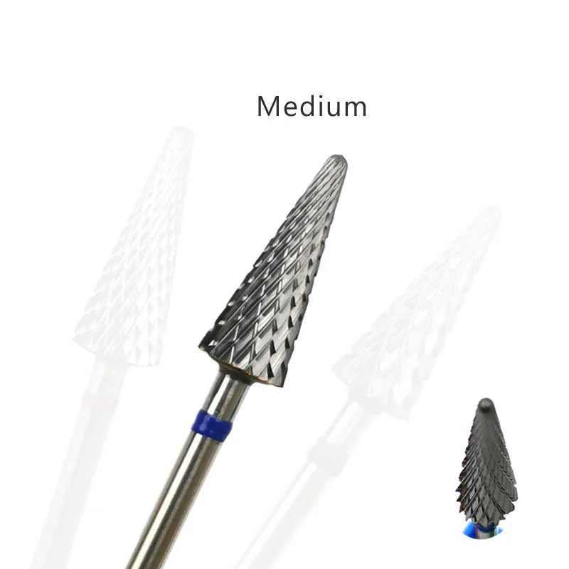 HYTOOS Cone Shape Nail Drill Bit Carbide Milling Cutter For Manicure Rotary Burr Electric Drill Accessories Tool