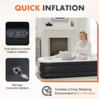 JHK Queen Twin Size Air Mattress Blow Up Double Height Non-Slip Bottom Weight Capacity 660 lbs Air Bed for Bed Home or Camping