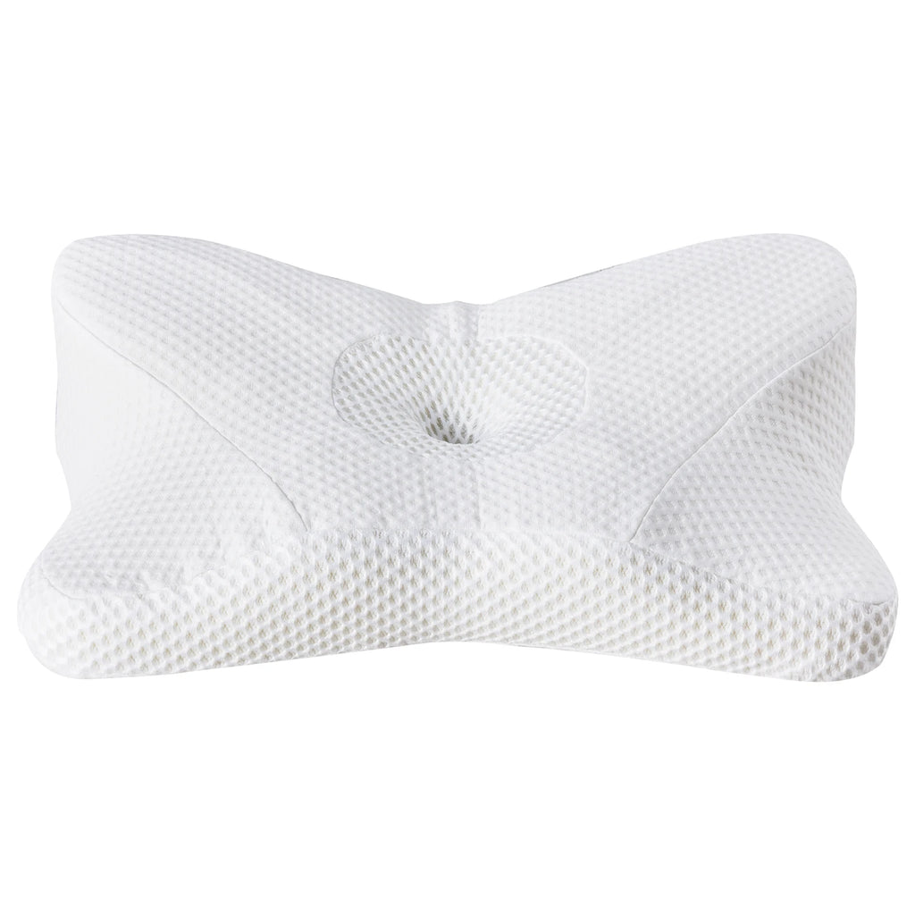 JHK King Size Ergonomic Memory Foam Bed Pillow with Cooling Pillowcase Cervical Contour Pillows For Back Stomach Sleepers