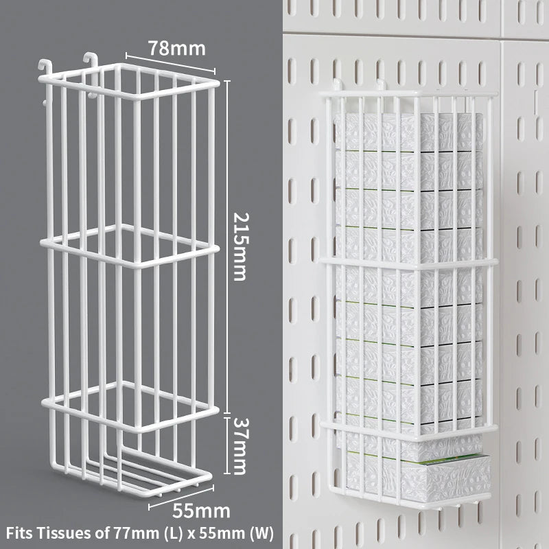 Home & Office Desktop Pegboard: Height-Adjustable Standing Storage Rack for Supplies, Also for Decorative Figurine Display