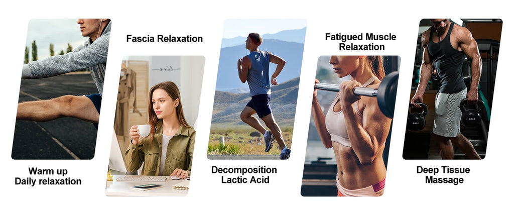 LEERCON Mini Massage Gun, 6 Speeds 4 Heads, Portable Fascial Gun Deep Tissue Massager, Muscle Fatigue Relief for Gym Travel, Gift