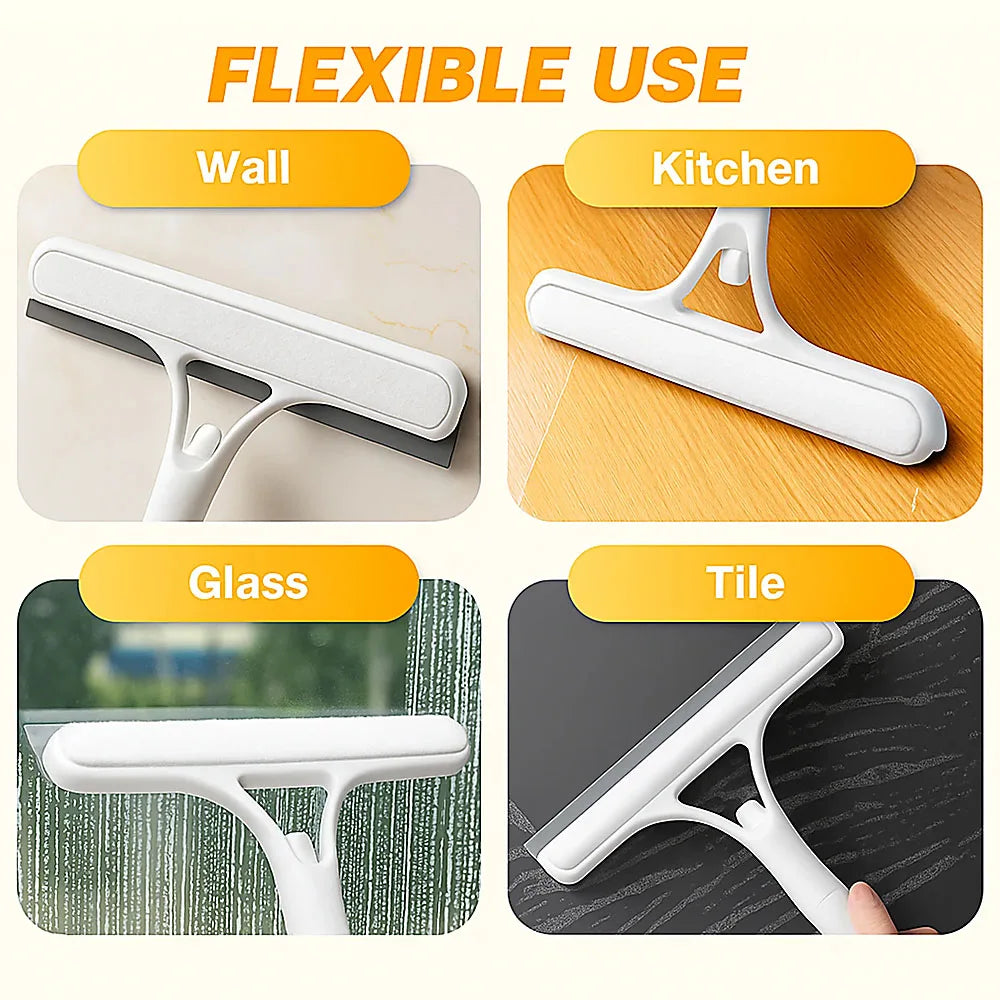 3-in-1 multifunctional glass wiper with spray bottle to clean the floor and scrub household car cleaning tools.