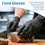 100 PCS Practical Kitchen Gift for Valentine's, Black Nitrile Gloves. 25x13cm, Durable, Multipurpose, Thoughtful