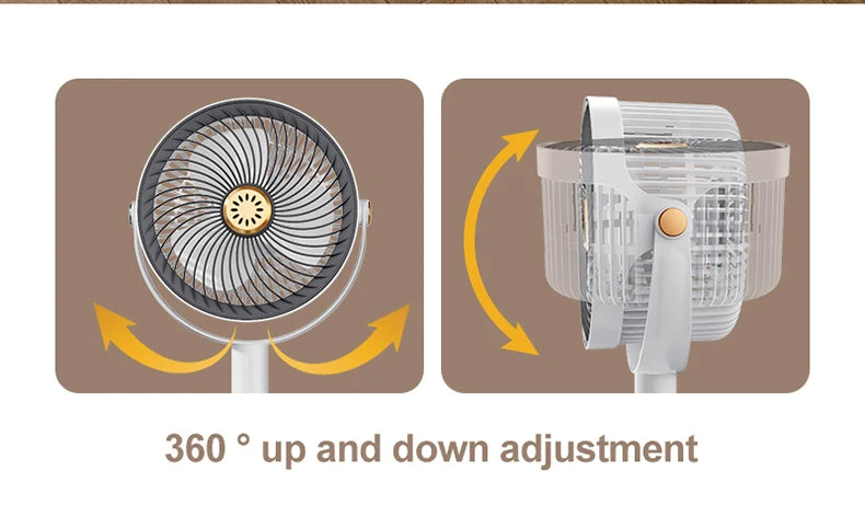 Wireless Fan Height Adjustable Outdoor Travel Camping Long Endurance USB Charging Portable Student Dormitory High Wind Power
