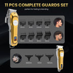 Sejoy Rechargeable Hair Clipper Combo Professional Electric Hair Trimmer Set Cordless Haircut Machine Kits for Barber