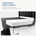 JHK Outdoor Foldable Seat with Back Support Wide Portable Lightweight Chairs with 3.15" Thick Padded Comfortable Seat For Picnic
