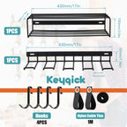 Set Of Multi-Function Heavy Duty Power Tool Storage Rack, Double-Layer Wall-Mounted Tool Organizer, Non-Slip And Anti-Drop Design, Garage Drill Tool Rack, For Charging Drills,Workshops And Tool Rooms, Storage Rack