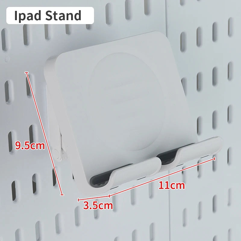 Home & Office Desktop Pegboard: Height-Adjustable Standing Storage Rack for Supplies, Also for Decorative Figurine Display
