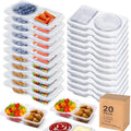 20 Pcs Disposable Picnic Spice Jars - Portable Single-Use Seasoning Boxes for Camping & Barbecue