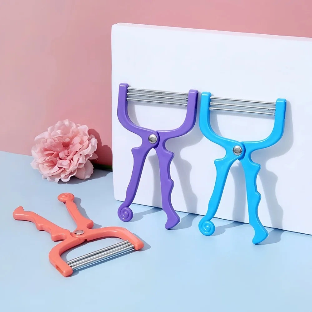 Safety Facial Hair Removal Device for Facial and Lip Hair Portable Painless Handheld Spring Bend Color Beauty Hair Removal Tool