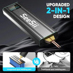 SEESII Battery Spot Welder Handheld Spot Welding Machine with Rechargeable Battery 2-in-1 Mini Battery Welder for Nickel-Plated Sheets up to 0.2mm - for Battery Pack Assembly and Repair
