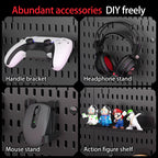 Home Study Storage Pegboard: Suitable for Displaying Figurines, Desk-Top Standing & Clip-On Storage for Furniture Items