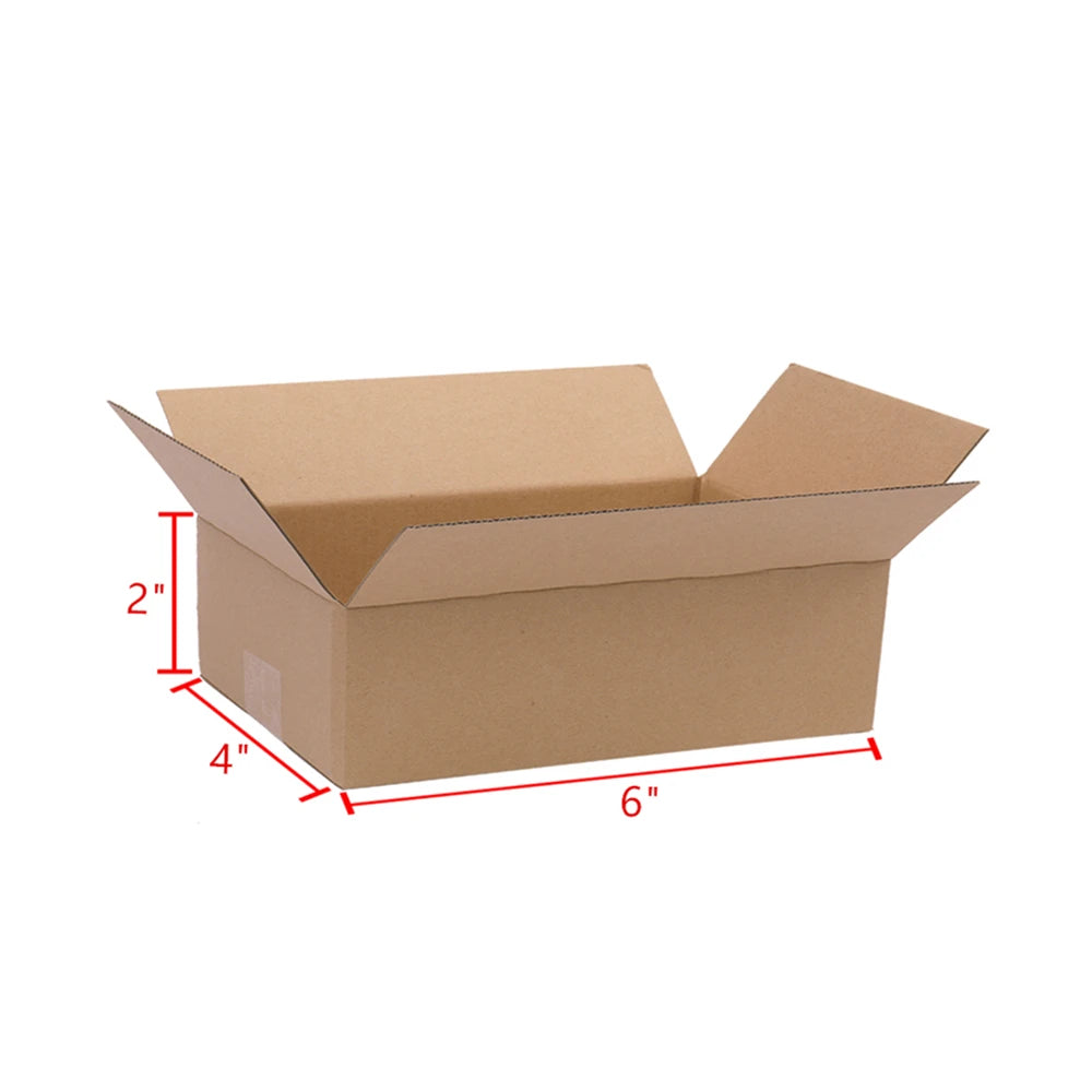 100-Pack Corrugated Cardboard Shipping Boxes   8x6x4" 6x4x4" 6x4x2" 4x4x4" Mailing, Packing, Moving & Storage for Business/Home