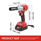 1000N.m Cordless Impact Wrench Brushless 20V 1/2 inch Power Tool Sets High Torque 2x1500MAh Batteries for Car Truck Tires Home