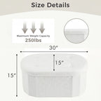 JHK 30/43IN Folding Storage Ottoman Bench with Storage Teddy Fabric Storage Chest for Bedroom End of Bed Foot Rest Bench Stool with Cushion for Home Entryway