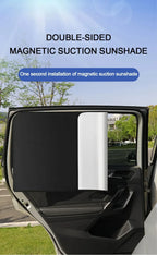 2Pcs Car Side Window Sun Shade Magnet Privacy Curtains UV Reflection Anti Glare UV Block Sunshade for Front/Back Window