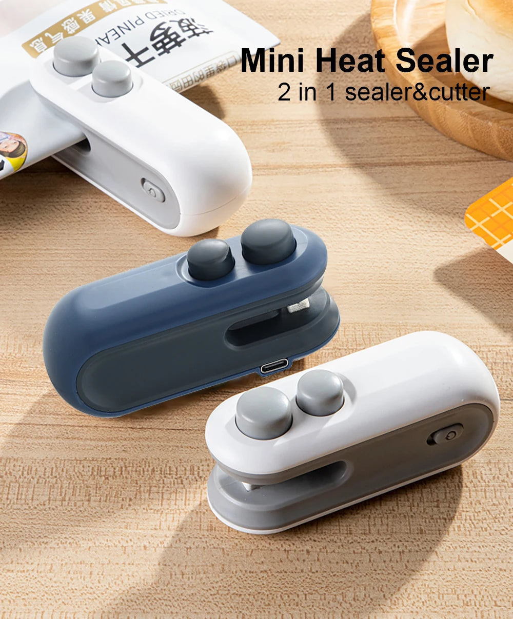 Mini Heat Bag Sealing Machine Plastic Bag Sealer Portable Thermal Plastic Bag Sealants Handheld Plastic Bags Sealing Machine