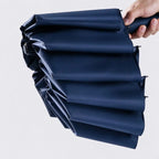 12 Bone Double Bones Black Glue Fully Automatic Umbrella, Rain & Sun Dual Use Three Fold, Sturdy Keel, UV Protection