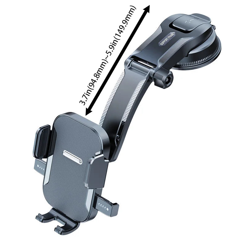 Adjustable 360° Car Phone Mount, Multi-Scenario Suction Cup Holder for Windshield/Air Vent