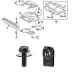 Car Body Bolts U Type Nut Clips M6 Automobile Bumper Fender Rivet Engine Cover Undertray Splash Shield Guard Liner Screws Clips