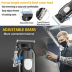 Professional Hair Clipper Set for Men, Cordless Haircut Kit with LED Display, 3-in-1/2-in-1/1pc  rechargeable Hair Clipper & T-Blade Trimmer & electric shaver, Barber Zero-Gapped Detailer, DIY Grooming Tools with Scissors, Co