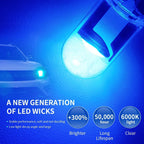 10X New W5W LED T10 Car Lights COB Glass Interior Parts Bulbs White ice blue Yellow Auto License Plate Lamp Dome Read Light 12V