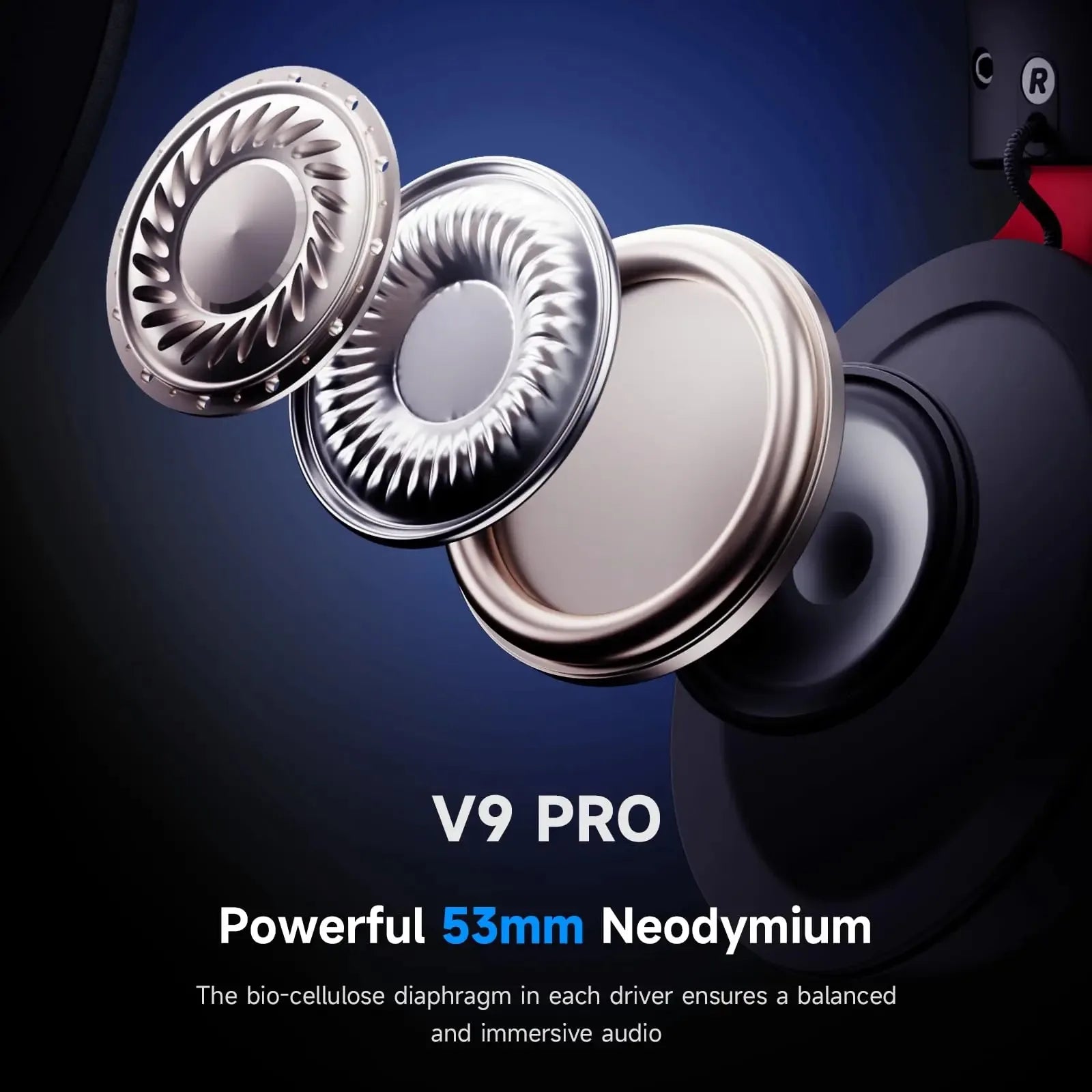 MCHOSE V9 Pro Wireless Gaming Headset 7.1Surround Sound Headphones Noise Canceling Mic Low Latency Lightweight for PS5 PC SWITCH