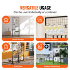 SucceBuy Grid Wall Panels Tower Wire Gridwall Display Racks Double Side Gridwall Panels for Art Craft Shows Retail Shop w/ Hooks