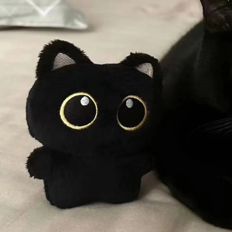 @NEW Cute Black Cat plush toy Doll Small Pendant Cuddly Pillow Cushion Ins Black Cat Plush Toy Doll for Boy Girl Birthday Gifts