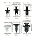 130PCS Bumper Retainer Clips with Fastener Remover Car Plastic Rivets Push Kit -Door Trim Panel