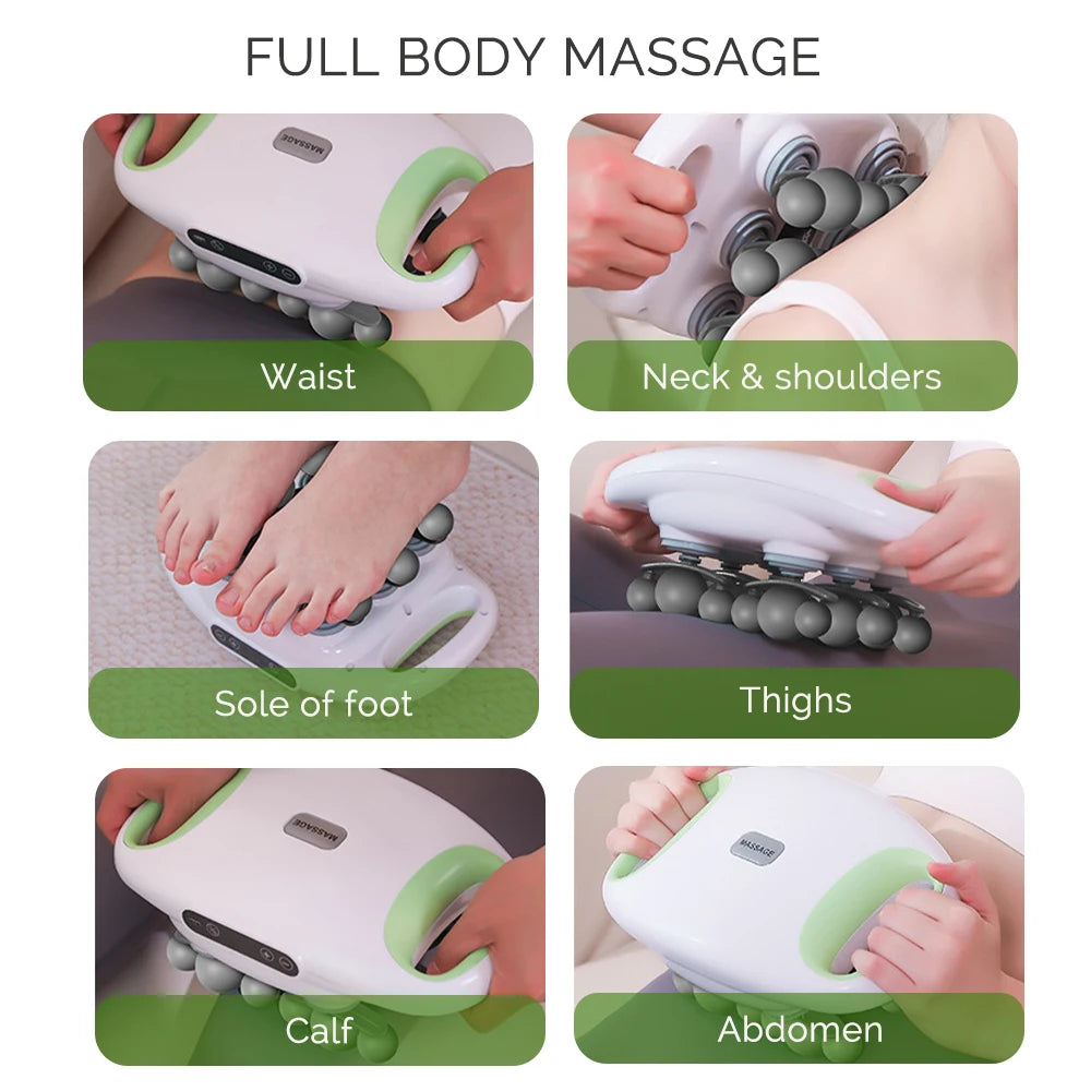18-Head Fascia Gun High Frequency Vibration Deep Tissue Muscle Stimulate Muscle Fascia Body Massager Red Light Masajeador