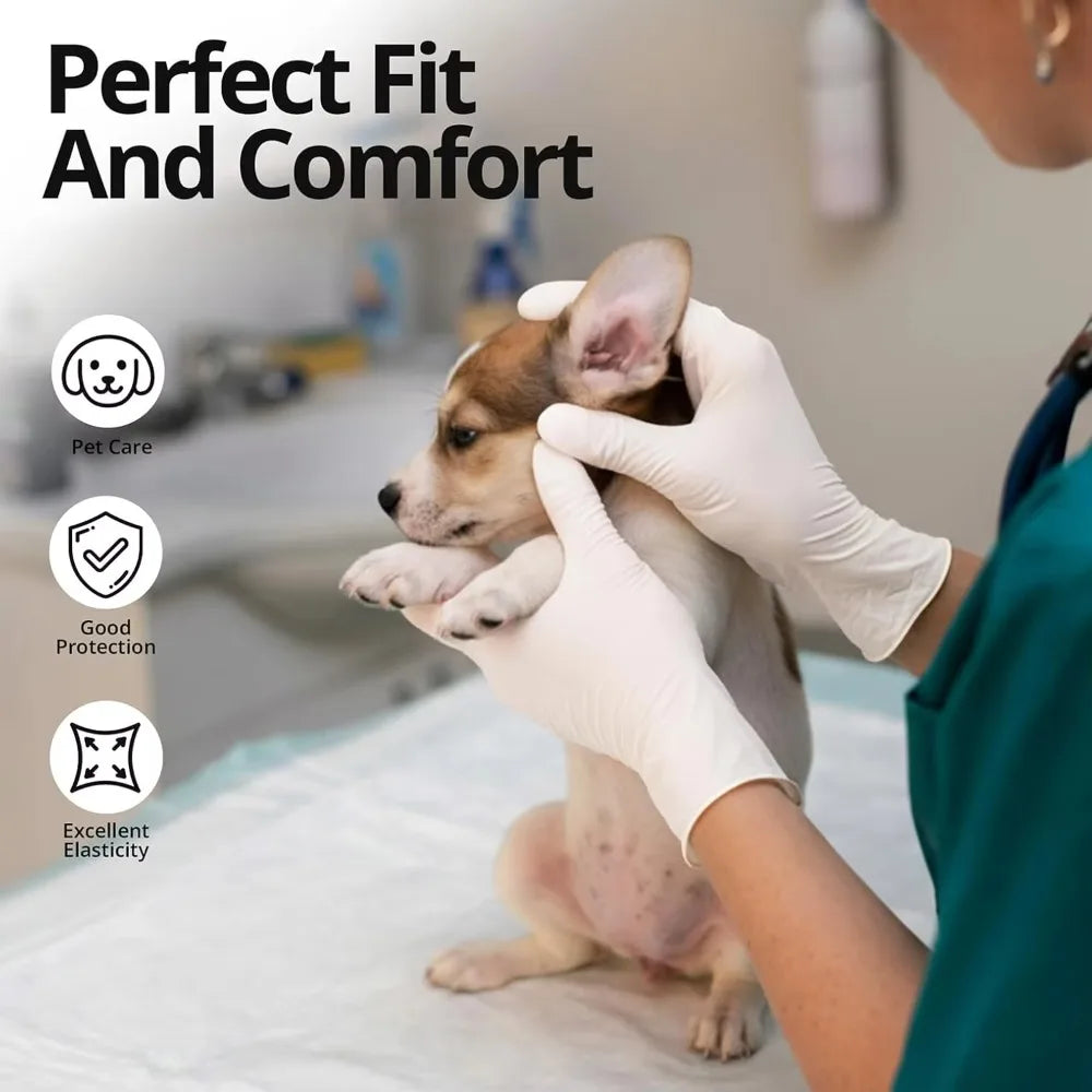 Heavy Duty White Nitrile Gloves, Anti-Slip & Cut Resistant, Perfect for Kitchen, Gardening, Car Wash, Industrial Cleaning