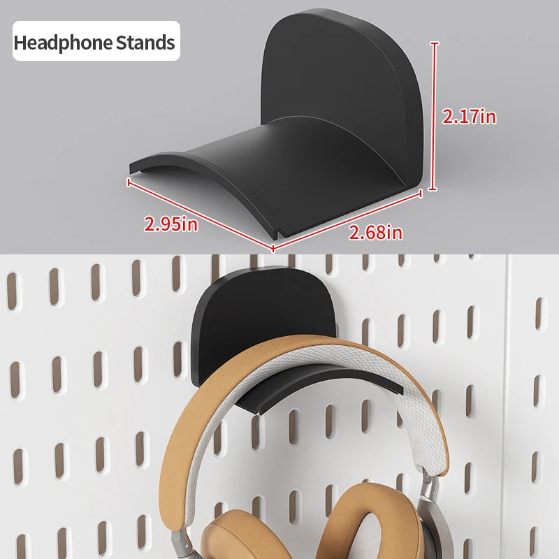 Home & Office Desktop Pegboard: Height-Adjustable Standing Storage Rack for Supplies, Also for Decorative Figurine Display