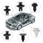 130PCS Bumper Retainer Clips with Fastener Remover Car Plastic Rivets Push Kit -Door Trim Panel