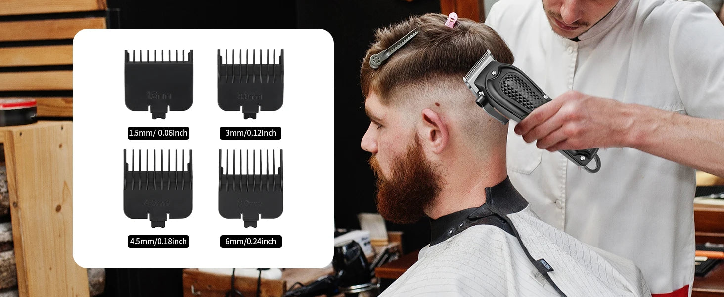 HIENA PRO Professional Hair Clipper Set Cordless Barber Kit and Hair Cutting Set Electric Foil Shavers and Beard Trimmers set