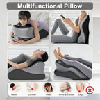 Multifunctional Memory Foam Prone Reading Pillow Relieve Neck Arm Fatigue Removable Headrest Anti-Slip Ideal for Bed Reading Wat