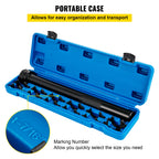 SucceBuy Inner Tie Rod Tool Kit 12 Pcs Tie Rod Removal Tool 12 Pcs Crowfoot Adapters Master Inner Tie Rod Tool Set Tie Rods Tool