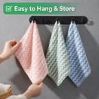 30-pack Non-stick, Sewage-resistant, Corrugated Microfiber Kitchen Cloths - Household Cleaning Cloths