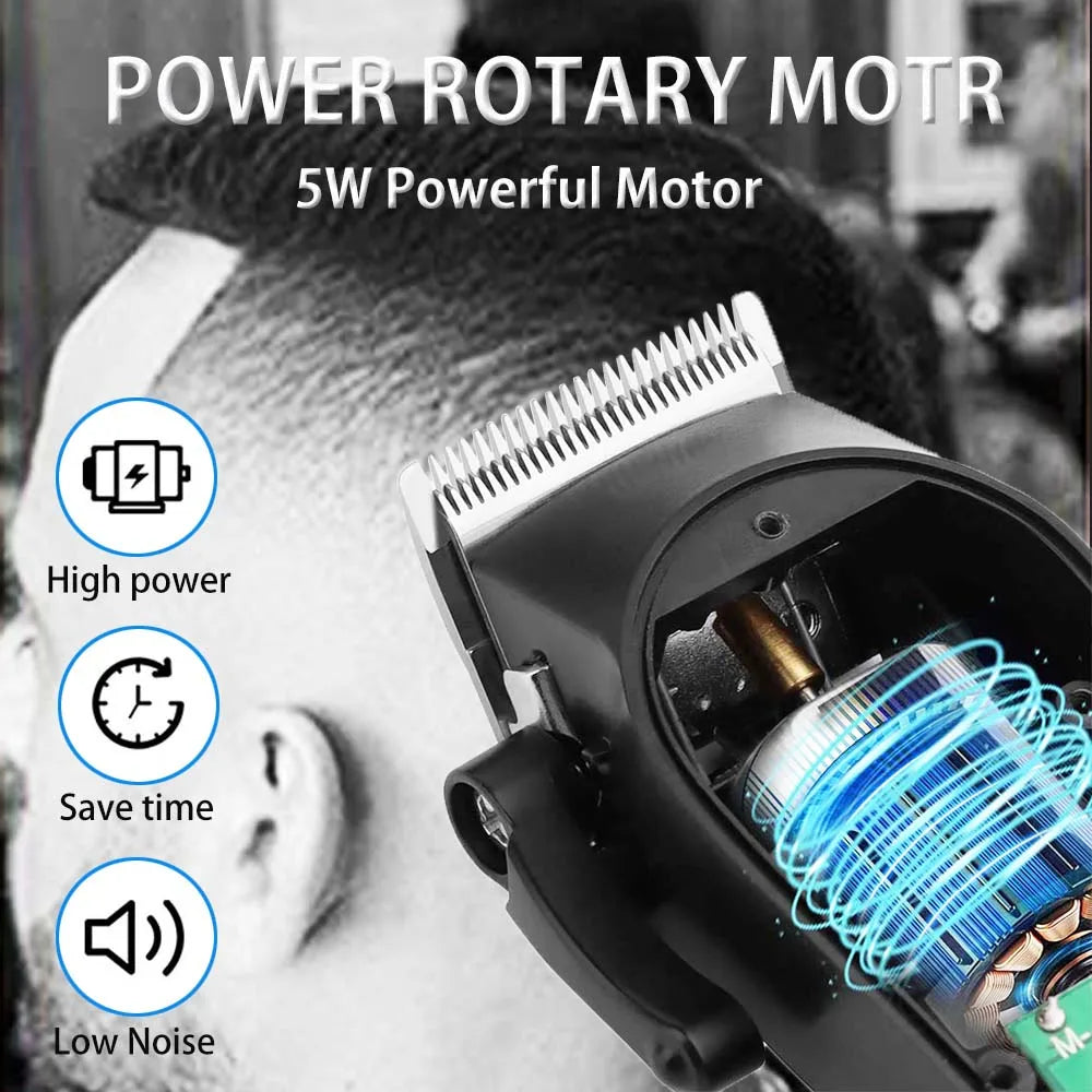 Professional Hair Clipper for Men, Electric Barber Clipper Cordless Rechargeable Hair Cutting Clippers, Men's Hair Cutting Tools