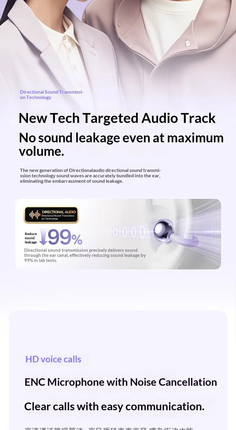 Premium Wireless Bluetooth Earbuds Clip-on Earphones Sound Quality Long Battery Life Perfect for Sports Headphones With Mic