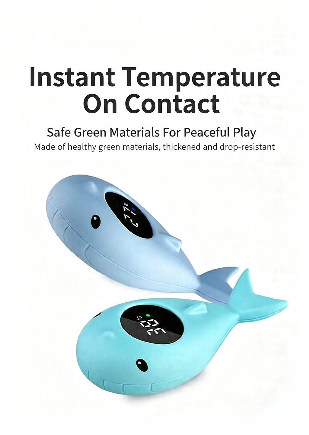 Baby Bath Water Thermometer Fit Newborn Infant, Digital Waterproof Shower Temperature Gauge Cute Cartoon Floating Thermometer Fo