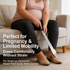 Long Handle Shoe Horn Set of 2, 13 & 16 Inch, High Quality Metal with Ergonomic Handle, Makes Putting on Shoes Effortless