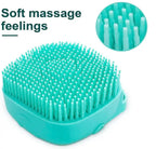 2-in-1 Silicone Pet Bath Brush - Fur Cleaning Massaging Foam Making Gentle on Dog Skin