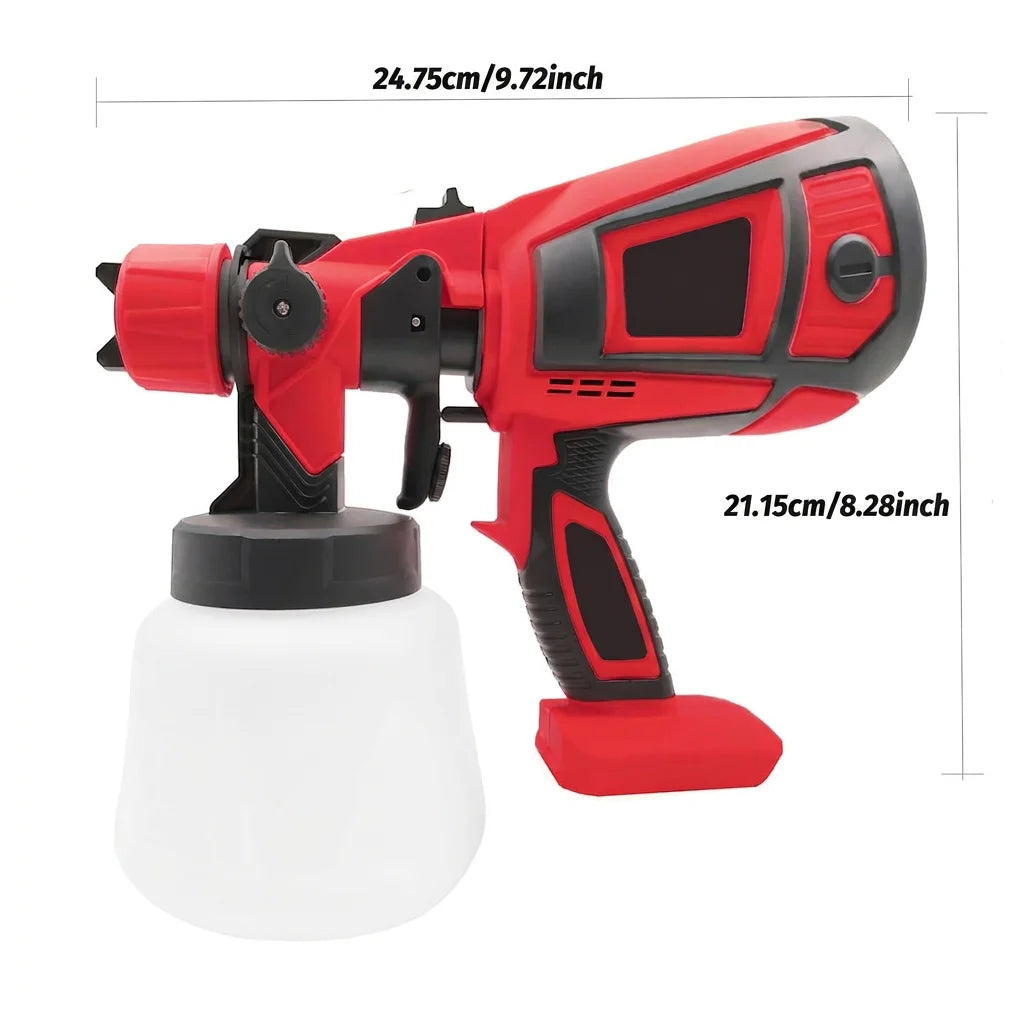 【Hot Sale】Paint Sprayer for Milwaukee 18V Battery, HVLP Spray Paint Gun with Brushless Motor and Copper Nozzle,  Cordless Paint Sprayer for Home Interior and Exterior, House Paint 30000RPM