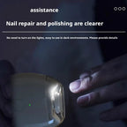 2 IN 1 Electric Nail Trimmer With LED Light Automatic Nail Grinder Trimmer For Baby Adult Mini Manicure Tools Nail Care